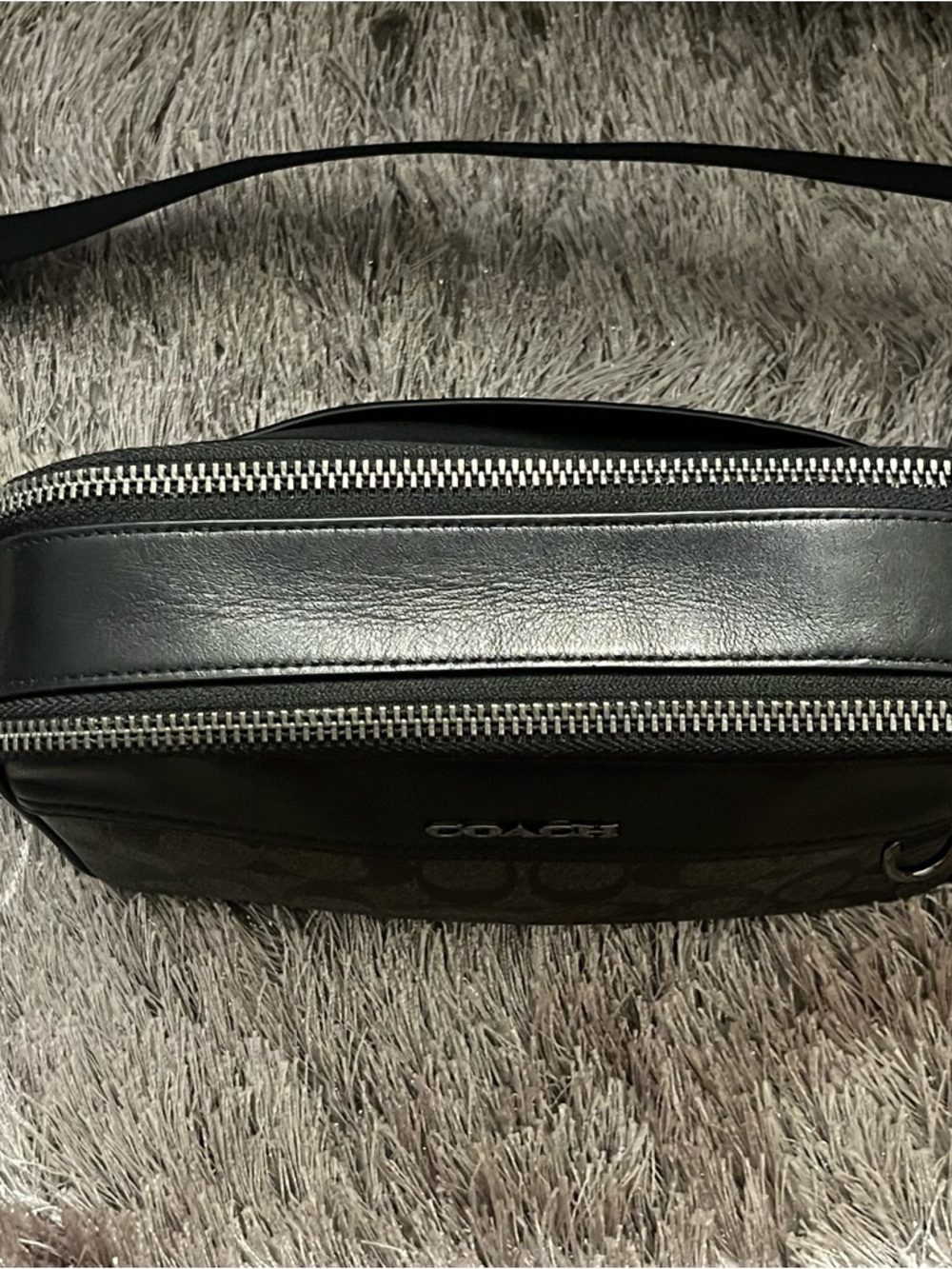 Coach Black Signature Messenger Bag - Picture 5 of 14